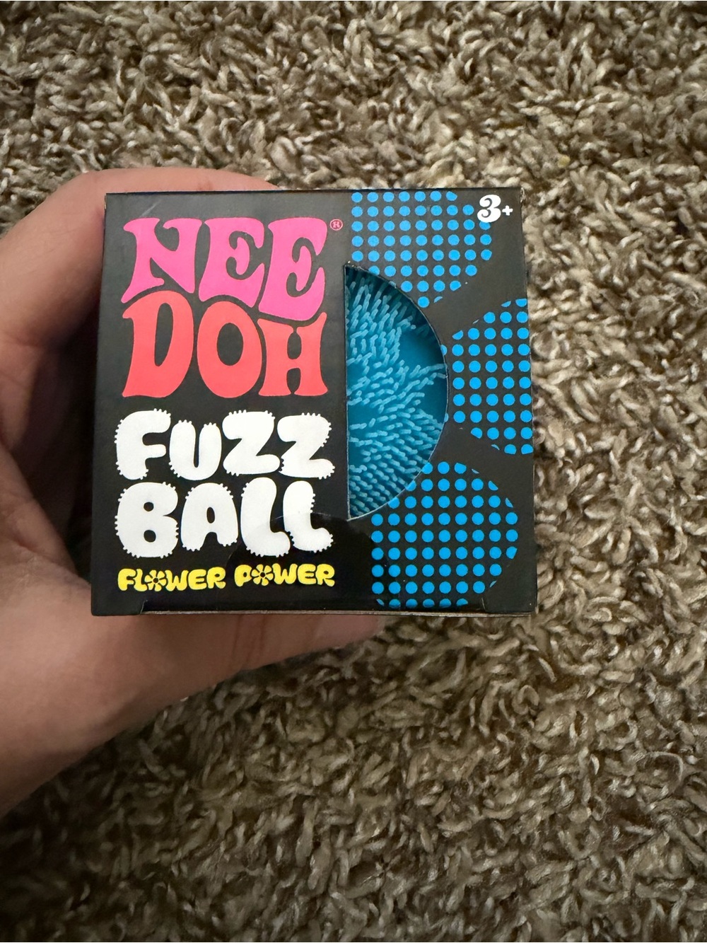 NeeDoh Flower Power Fuzz Ball - Blue